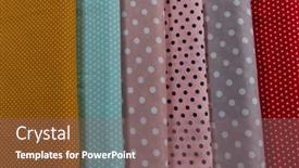  Presentation with tailor store - Presentation design with collection-of-fashionable-fabrics-samples background and a violet colored foreground