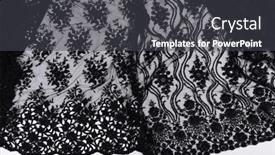  Presentation with tailor store - Slide set having collection-of-fashionable-fabrics-samples background and a dark gray colored foreground