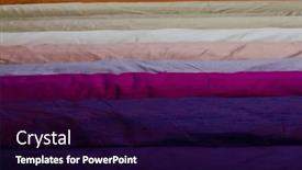  Presentation with tailor store - PPT theme with collection-of-fashionable-fabrics-samples background and a wine colored foreground