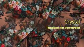  Presentation with tailor store - Slides with collection-of-fashionable-fabrics-samples background and a tawny brown colored foreground