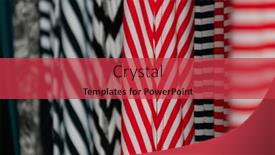 Presentation with fabrics - Presentation theme consisting of collection-of-fashionable-fabrics-samples background and a red colored foreground