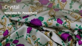  Presentation with tailor store - PPT layouts consisting of collection-of-fashionable-fabrics-samples background and a gray colored foreground