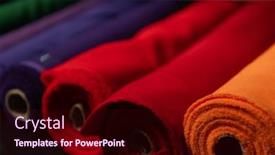  Presentation with tailor store - Presentation featuring collection-of-fashionable-fabrics-samples background and a wine colored foreground