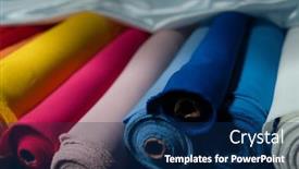  Presentation with fabrics - Presentation with collection-of-fashionable-fabrics-samples background and a navy blue colored foreground