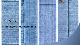  Presentation with jeans - Beautiful PPT theme featuring collection of five jeans banners backdrop and a light blue colored foreground