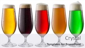  Presentation with beer - Presentation design consisting of collection-of-five-types background and a light gray colored foreground