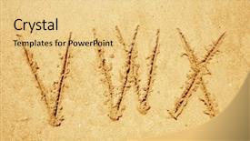  Presentation with fonts - Slide set featuring collection of fonts in sand background and a lemonade colored foreground