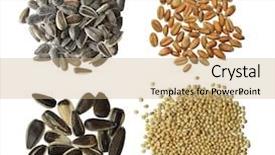  Presentation with grains - Colorful slides enhanced with millets - collection of four raw grains backdrop and a lemonade colored foreground