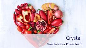  Presentation with capsicum - Beautiful PPT layouts featuring collection of fresh red vegetables backdrop and a sky blue colored foreground