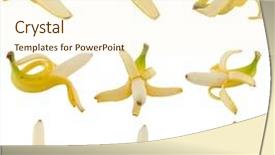  Presentation with fruit banana - Cool new PPT layouts with collection of fruits banana isolated backdrop and a  colored foreground