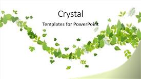  Presentation with falling leaves - Amazing presentation design having collection of green leaves isolated backdrop and a white colored foreground