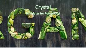  Presentation with vegetables - Beautiful presentation featuring collection of green vegetables produce backdrop and a tawny brown colored foreground