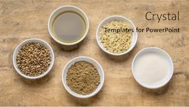  Presentation with milk powder - Slide deck enhanced with collection-of-hemp-seed-products background and a  colored foreground