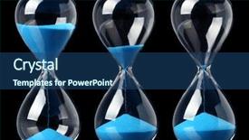  Presentation with sand - Cool new slides with collection of hourglasses with blue backdrop and a ocean colored foreground