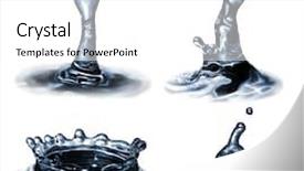  Presentation with air water pollution - Audience pleasing PPT theme consisting of collection of isolated water splashes backdrop and a white colored foreground