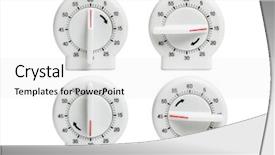  Presentation with kitchen - Colorful presentation theme enhanced with collection of kitchen timers showing backdrop and a white colored foreground