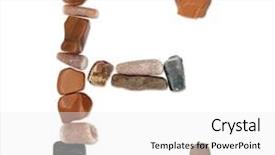  Presentation with mindfulness stones - Theme featuring collection of letters of ocean stones close-up isolated on white background background and a white colored foreground