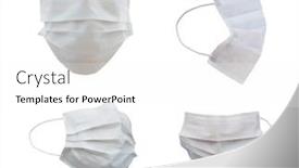  Presentation with face masks - Audience pleasing PPT theme consisting of collection-of-medical-face-masks backdrop and a white colored foreground