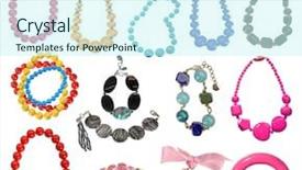  Presentation with debt collection - PPT layouts with collection of necklaces background and a cool aqua colored foreground