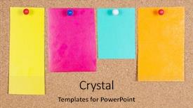  Presentation with corkboard - Cool new theme with collection of note papers backdrop and a coral colored foreground