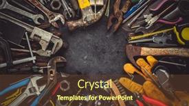  Presentation with home improvement - Presentation consisting of collection-of-old-and-worn background and a tawny brown colored foreground