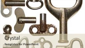  Presentation with keys - Cool new presentation with collection of old clockwork keys backdrop and a lemonade colored foreground