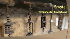  Presentation with corkscrew - Slides enhanced with collection-of-old-corkscrew background and a tawny brown colored foreground