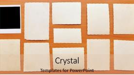  Presentation with photo album - Theme with collection of old photos background and a lemonade colored foreground