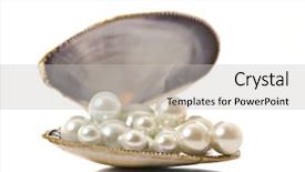  Presentation with pearl - Slides having collection of pearls background and a light gray colored foreground