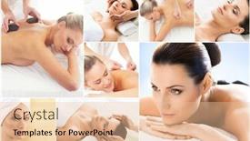  Presentation with women photos - Slides with collection-of-photos-with-women background and a lemonade colored foreground