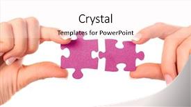  Presentation with puzzle pieces - Presentation consisting of collection of puzzle pieces compositions background and a sky blue colored foreground