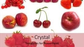 Presentation with food red - Audience pleasing slides consisting of collection of red fruits backdrop and a red colored foreground