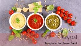  Presentation with sauce - PPT layouts having collection-of-sauce-tomato-sauce background and a red colored foreground