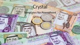  Presentation with saudi arabia - Audience pleasing slide set consisting of collection of saudi arabia riyal backdrop and a  colored foreground