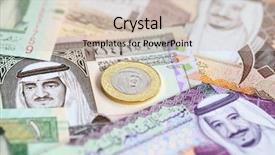  Presentation with saudi arabia - Slide deck featuring collection of saudi arabia riyal background and a  colored foreground