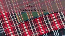  Presentation with tailor store - PPT layouts having collection-of-scottish-fashionable-fabrics background and a violet colored foreground