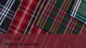  Presentation with fabrics - Presentation theme consisting of collection-of-scottish-fashionable-fabrics background and a tawny brown colored foreground