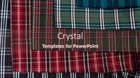  Presentation with fabrics - Slide set enhanced with collection-of-scottish-fashionable-fabrics background and a tawny brown colored foreground