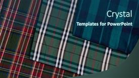  Presentation with fabrics - Presentation design having collection-of-scottish-fashionable-fabrics background and a ocean colored foreground