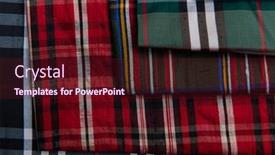  Presentation with tailor store - PPT layouts enhanced with collection-of-scottish-fashionable-fabrics background and a wine colored foreground