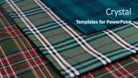  Presentation with fabrics - PPT theme having collection-of-scottish-fashionable-fabrics background and a ocean colored foreground