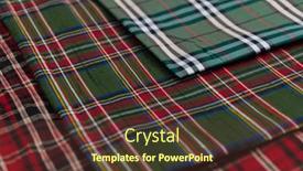  Presentation with tailor store - Slide deck consisting of collection-of-scottish-fashionable-fabrics background and a tawny brown colored foreground