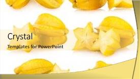  Presentation with star - Slide deck enhanced with collection of star fruit images background and a yellow colored foreground