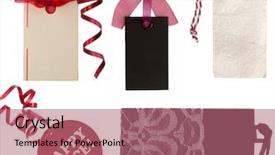  Presentation with labels - PPT layouts enhanced with collection of tags or labels background and a coral colored foreground