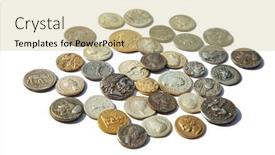  Presentation with ancient roman - Presentation theme having collection-of-the-ancient-greek background and a soft green colored foreground