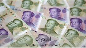  Presentation with banknotes - Cool new PPT theme with collection-of-the-chinese-banknotes backdrop and a light gray colored foreground