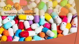 Presentation with medicines - Colorful slide deck enhanced with collection-of-the-colorful-capsules backdrop and a yellow colored foreground