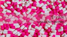  Presentation with medicines - Cool new presentation theme with collection-of-the-colorful-capsules backdrop and a coral colored foreground