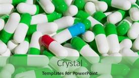  Presentation with medicines - Amazing slides having collection-of-the-colorful-capsules backdrop and a seafoam green colored foreground