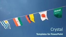  Presentation with football blue - Slide deck enhanced with collection-of-the-football-nations background and a ocean colored foreground